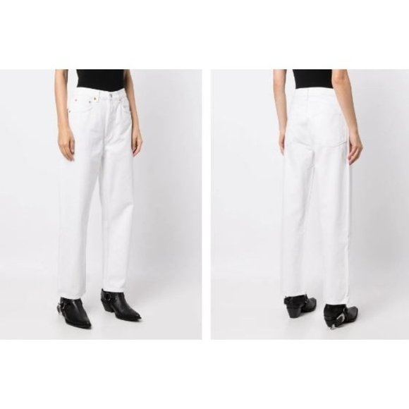 Re/Done Denim - RE/DONE 90s Crop Low Slung White Jeans Size 32 NWT